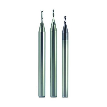 Morse Single End Mill, Ball Nose Center Cutting Miniature Regular Length, Series 5915, 011 Cutter Dia,  45714